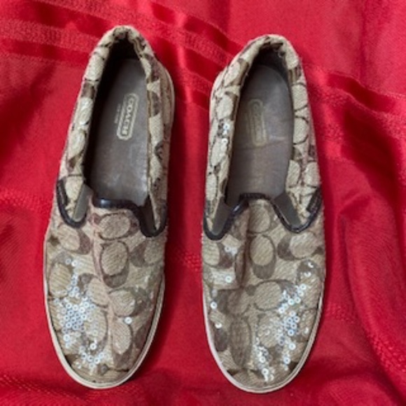 2/$15 Coach sequin loafers